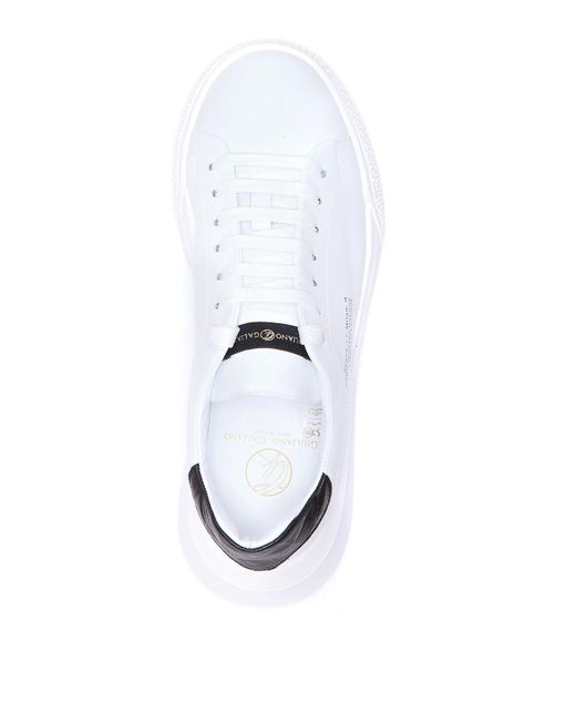 Giuliano Galiano White Logoed Sneakers for men