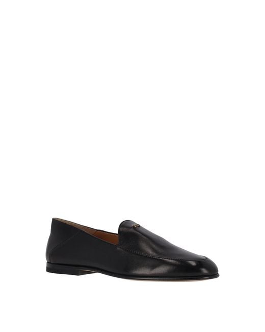 Tod's Black Lambskin Moccasins