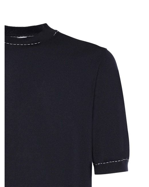 Eleventy Black Cotton Pullover for men