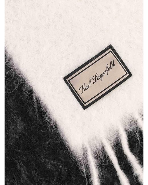 Karl Lagerfeld Black Hotel Karl Scarf for men
