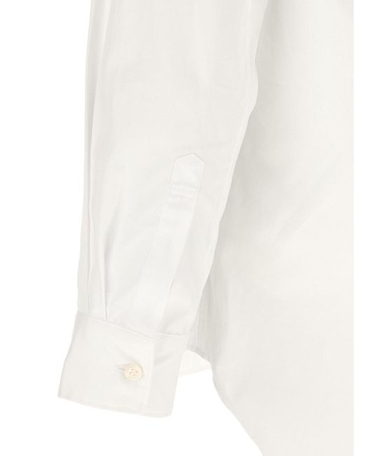 Comme Des Garcons Hommes Plus White Double Layer Blouse for men