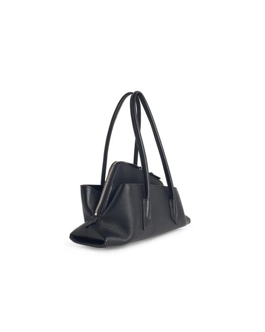 The Attico Black La Passeggiata Small Leather Bag