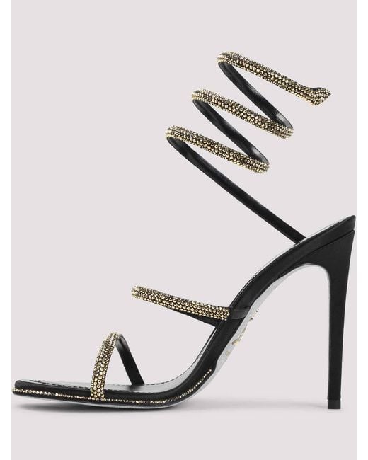 Rene Caovilla Metallic Ren Caovilla High-Heel Sandal