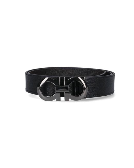 Ferragamo White Reversible Belt for men