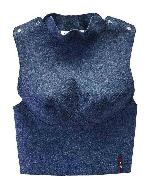 Sunnei Blue Armatura Top