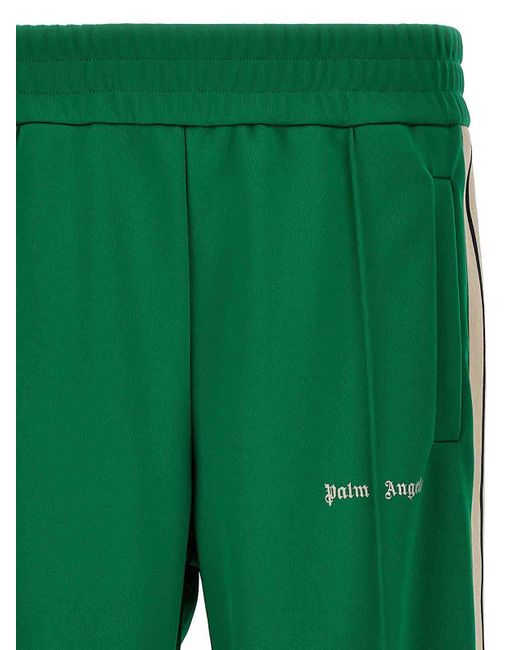 Palm Angels Green Classic Logo Track joggers for men