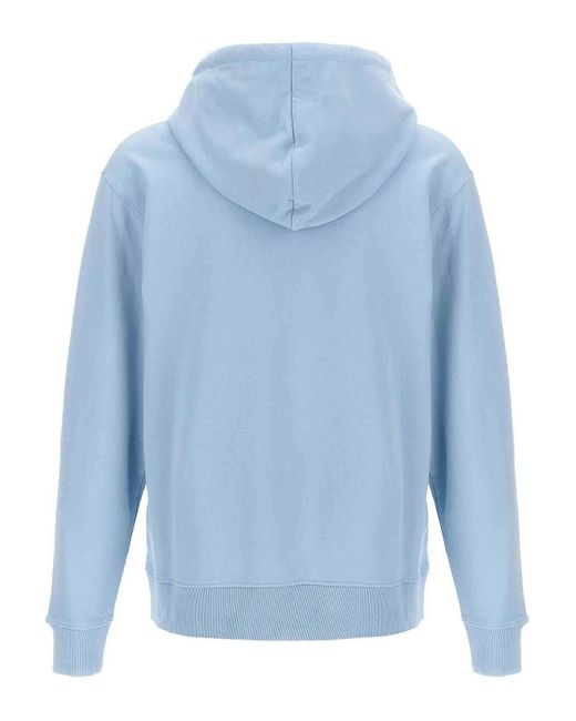 J.W. Anderson Blue Tone-On-Tone Embroidered Cotton Hoodie for men