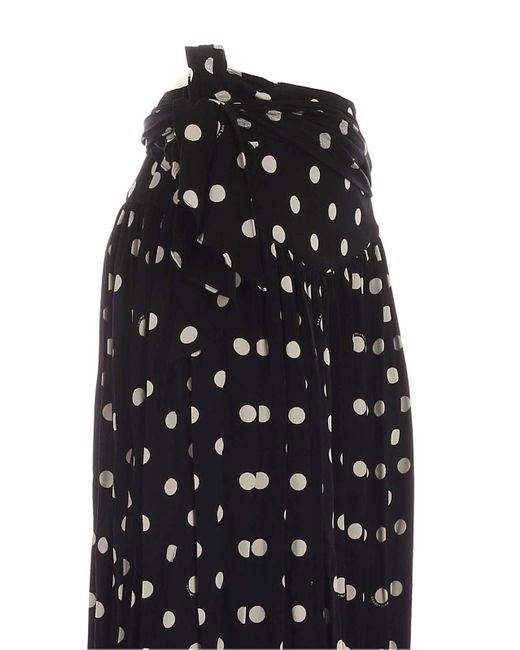 Marc Jacobs Black Skirt With White Polka Dots In