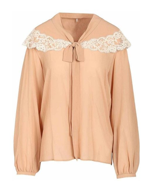 Chloé Natural Shirt With Laces
