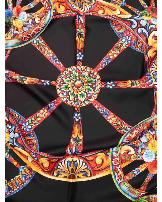 Dolce & Gabbana White Foulard 90X90