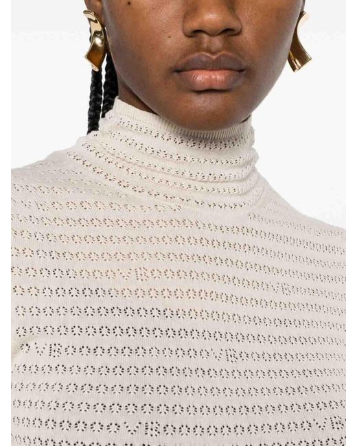Victoria Beckham White High-neck Sweater