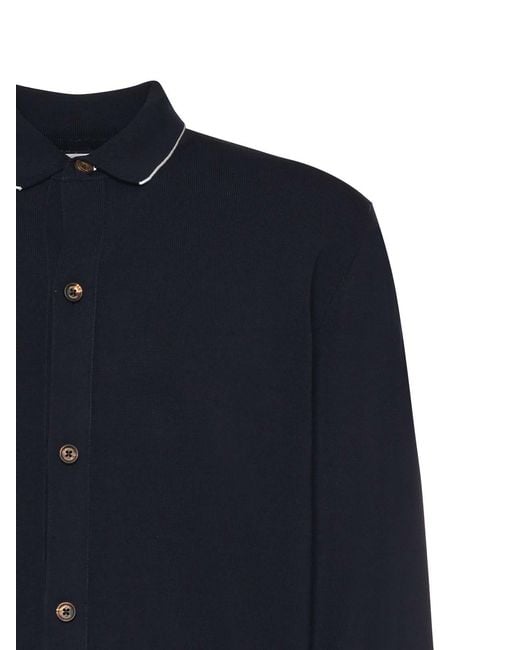 Eleventy Blue Cotton Cardigan for men