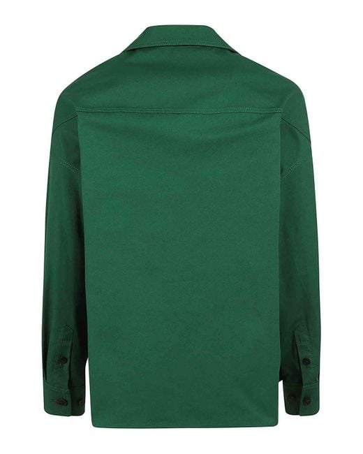 Valentino Garavani Green Cotton Peacoat for men