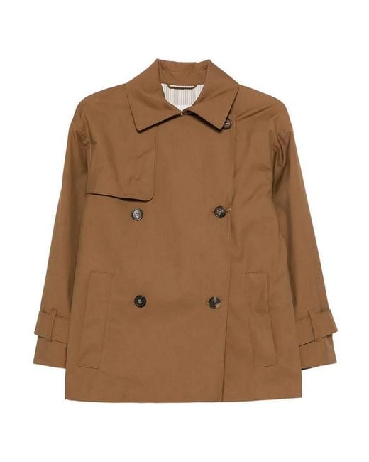 Max Mara Brown 'Maxmara Thecube' 'Zeno' Raincoat