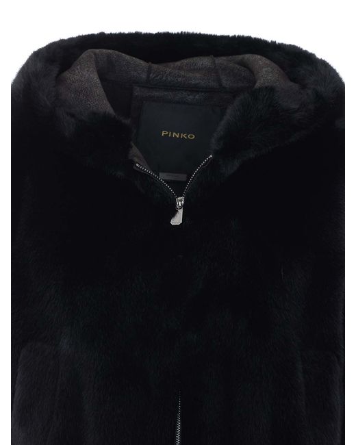 Pinko Blue Faux Fur Jacket
