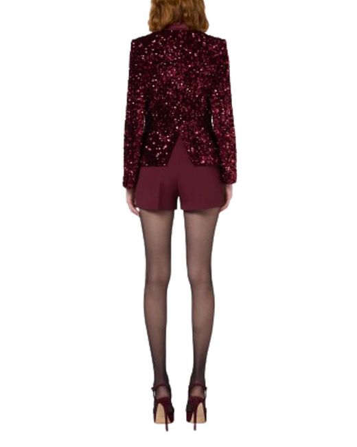 Elisabetta Franchi Red Double-Breasted Jacket