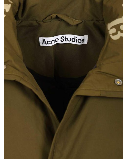 Acne Green Omero Down Jacket for men