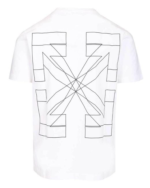 Off-White c/o Virgil Abloh White Outline Double Arrow Slim T-Shirt for men