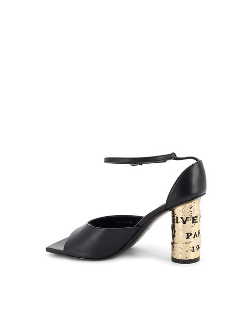 Givenchy White Leather Sandals With Tape Heel