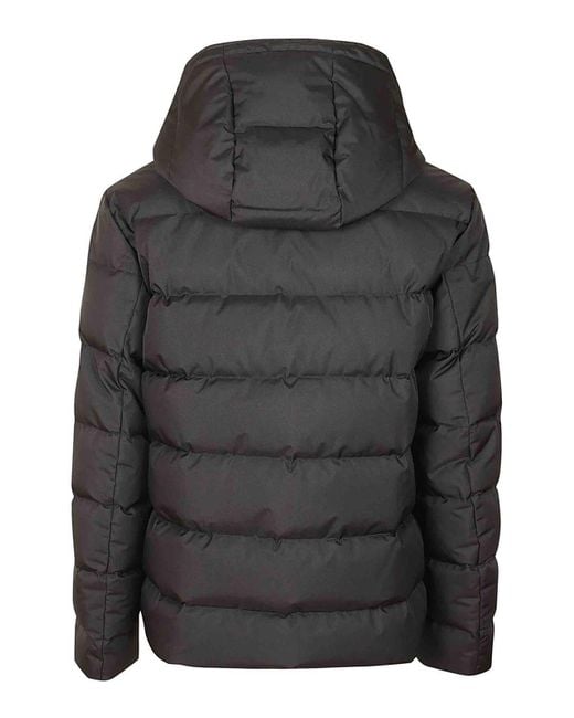 Fay Black Technical Padded Double-Front Down Jacket for men