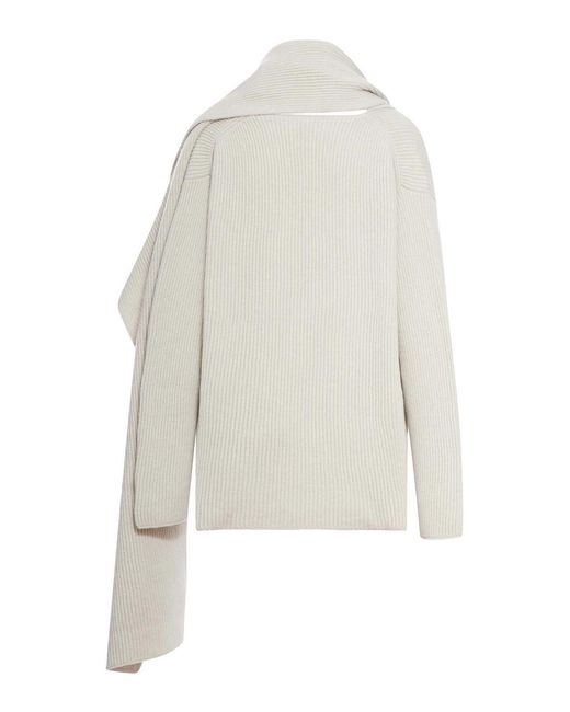 Niccolò Pasqualetti White Mucchio Sweater With Scarf Neck