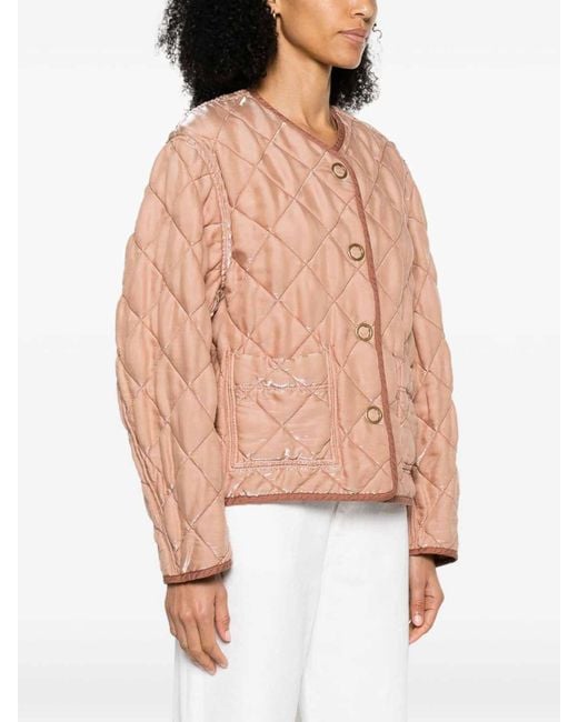 Forte Forte Pink Quilted Bomber Jacket