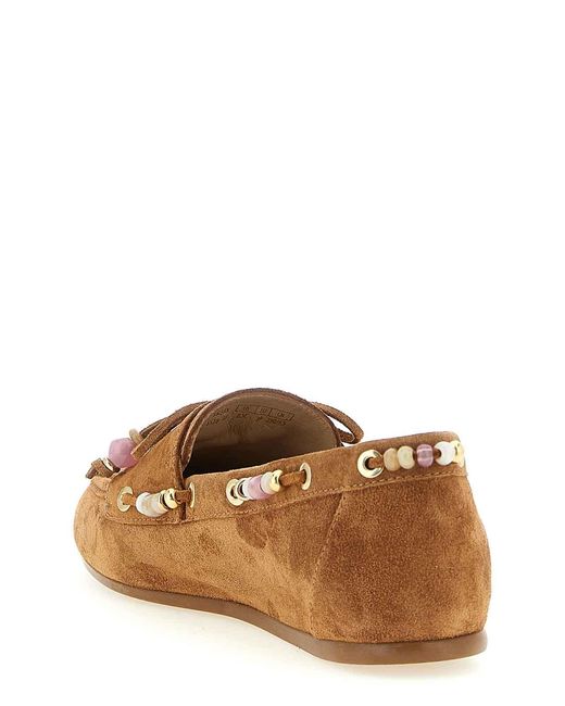 Stuart Weitzman Brown Majorca Tinsley Boat Shoe