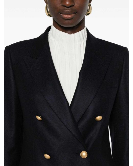 Tagliatore Blue Wool Double-Breasted Jacket