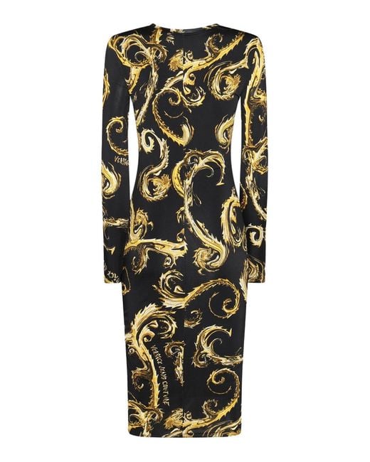 Versace Jeans Couture Black And Viscose Dress