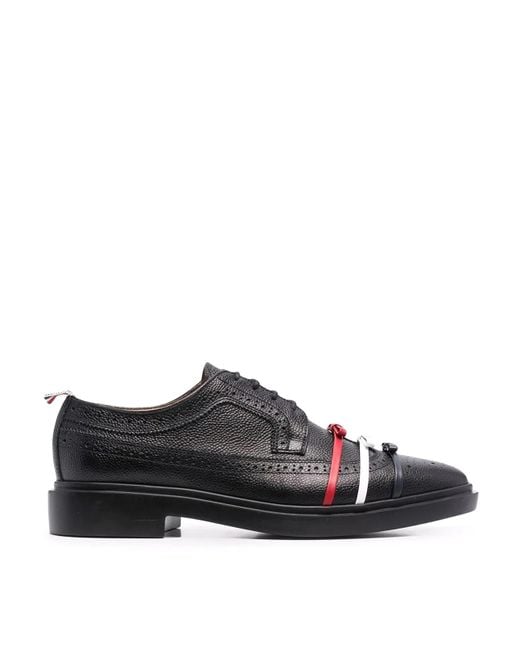 Thom Browne Black Three-Bow Derby Brogues