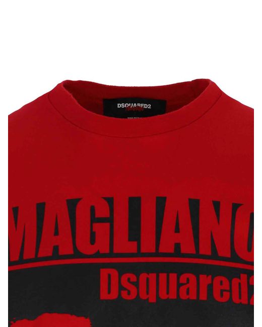 DSquared² Red X Magliano T-Shirt Logo for men