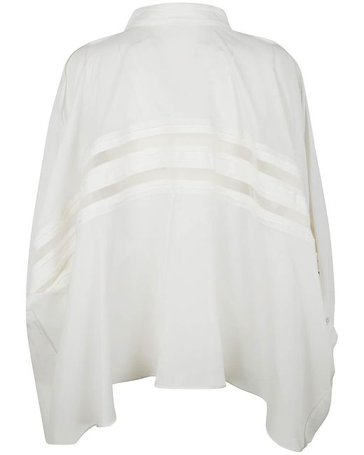 Sacai White Denim Print Shirt