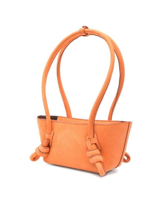 Hereu Orange Fleca Leather Shoulder Bag