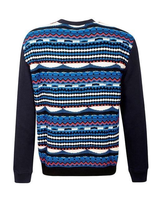 Missoni Blue Crew Neck Sweater for men