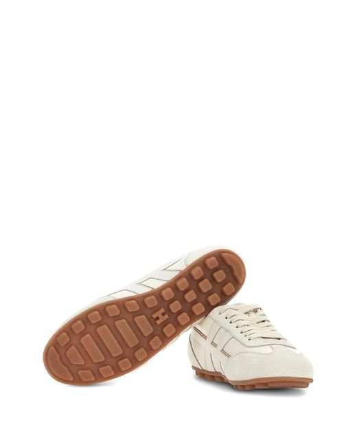 Hogan White Olympia Leather Sneakers
