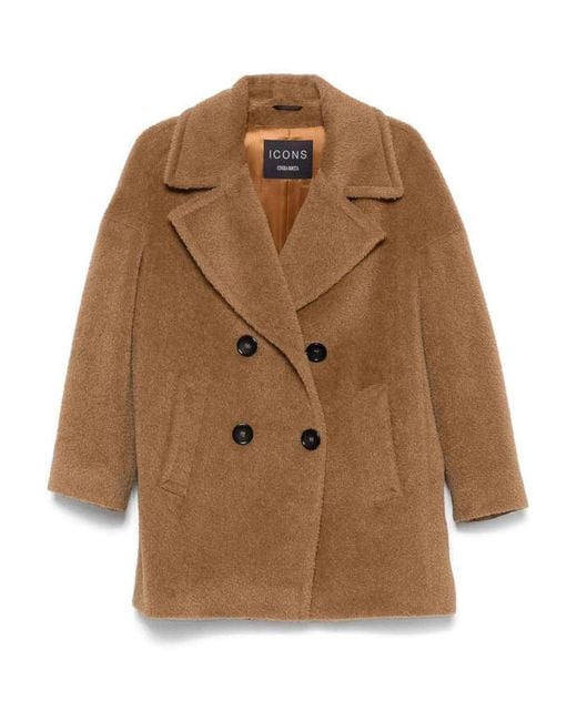 Cinzia Rocca Brown Camel Coat