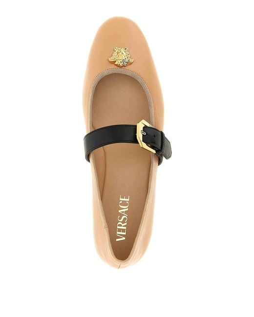 Versace White Ballet Flats