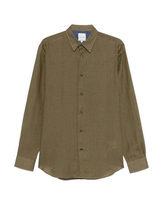 Paul Smith Green Linen Shirt for men