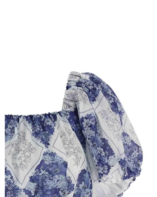 Twinset Blue Cropped Blouse