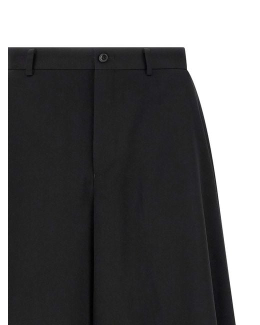 Comme Des Garcons Hommes Plus Black Extra Loose Leg Bermuda Shorts for men