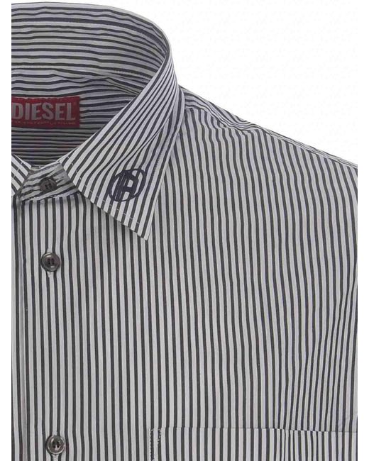 DIESEL Gray Cotton Shirt for men