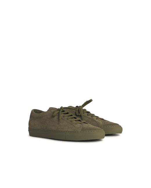 Common Projects Green Achilles Suede Sneakers for men