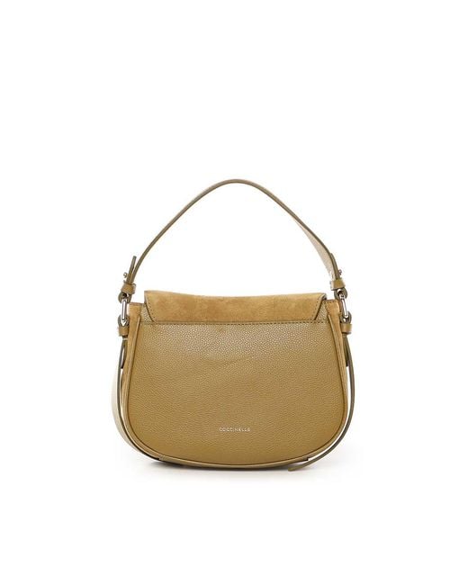 Coccinelle Metallic Mavery Small Suede Shoulder Bag