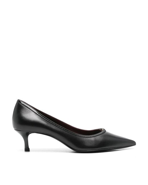 Tory Burch Black Elegant Double T Buckle Pumps
