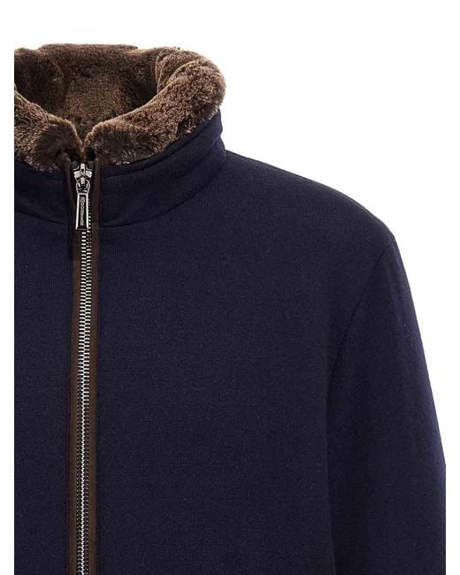 Moorer Blue Bellati Bomber Jacket for men