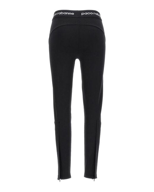 Rabanne Black Logo Leggings