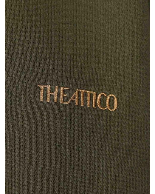 The Attico Green Sweatshirt With Embroidered Logo