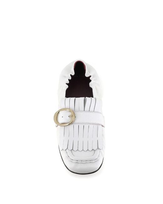 Paul Smith White Chanay Ballerina Moccasin