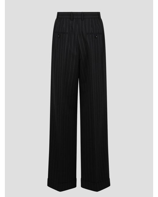 Dolce & Gabbana Black Pinstripe Trousers