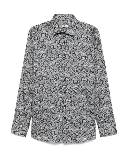 Etro Gray Casual Jacket for men